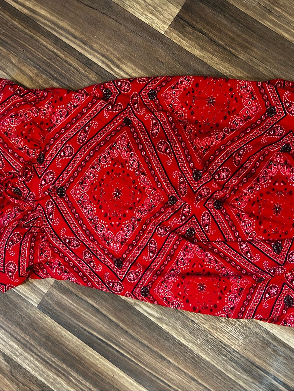 bandana print dress no bo